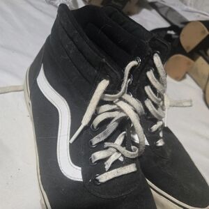 Black and White High-Top Sneakers